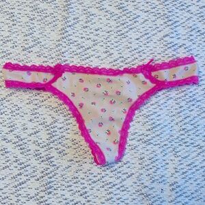 {Victoria Secret} PINK VTG Extra Low Rise Cotton Thong Size XS